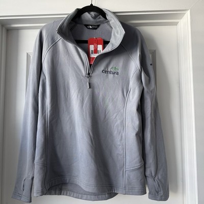 North Face Women s Large Slim Fit Quarter Zip Pullover Gray New With Tags