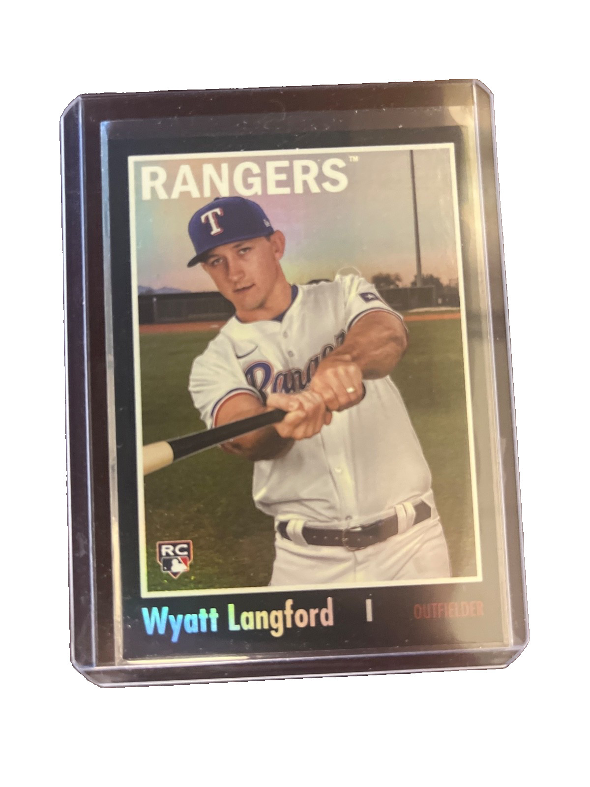 2024 Topps Archives - 1970 Topps Wyatt Langford #199 Black Foilboard (RC)