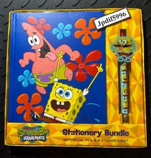 Nickelodeon Spongebob Squarepants Stationery Bundle Notebook, Pen ,  Sticker.