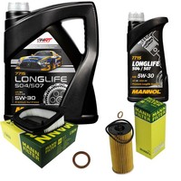 Inspektionspaket 6L Mannol Longlife 504/507 5W-30 FüR BMW F25 Xdrive30D