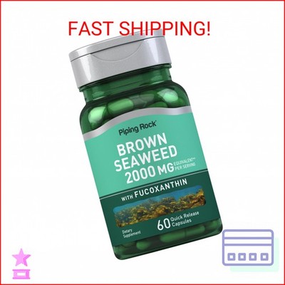 Piping Rock Brown Seaweed Capsules | 60 Count | Fucoxanthin Extract Supplement |