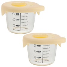 2 Pcs Baby Bowl Infant Travel Jars Portion Fridge Storage Meal Prep
