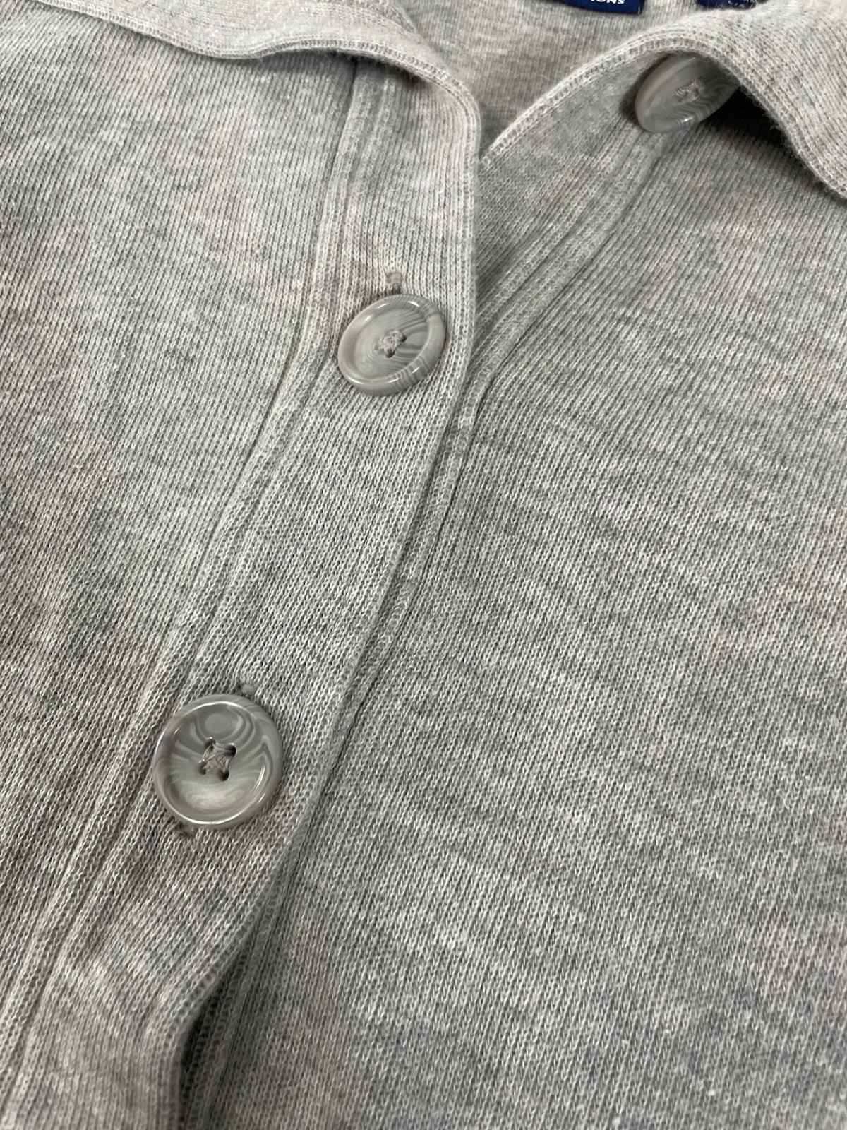 Gray Basic Editions Long Sleeve Gray Button Down … - image 9