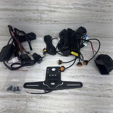 KEMIMOTO UTV Turn Signal Kit w/ Horn & Plate Holder Plug & Play Blinker Set L12