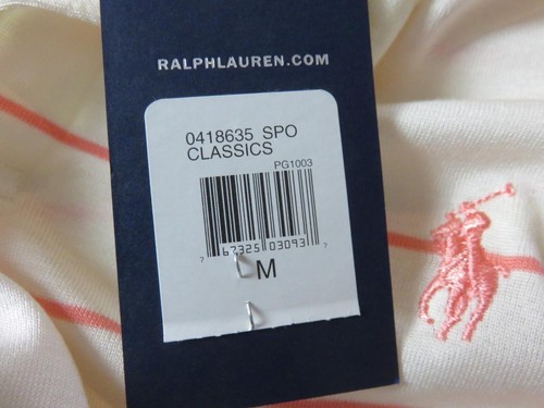 NEU Ralph Lauren Golf Poloshirt orange gestreift Oakmont Country Club Logo Gr. M - Bild 7 von 7