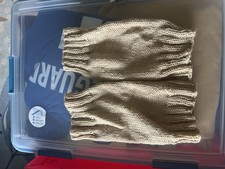 Cable Knit Boot Toppers Sweater Leg Warmer Cream One Size