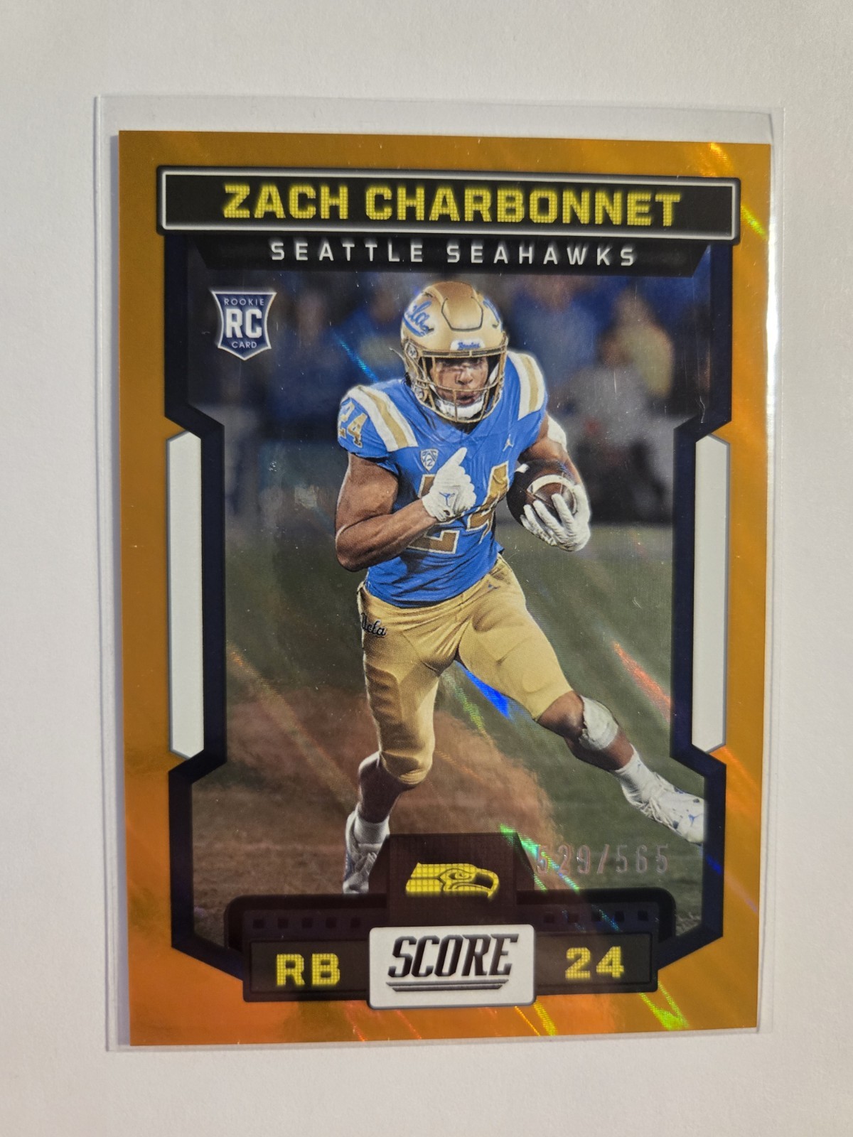 2023 Score Zach Charbonnet RC Rookie #320 Orange Foil SP #/565 🔥 Seahawks 
