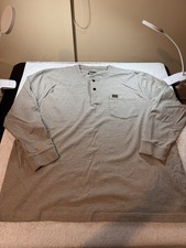 Men s Wrangler Riggs Workwear Henley Cotton Long Sleeve Shirt