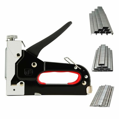 Heavy Duty Staple Gun for Wood & Fabric - 2100 Staples, Remover, Upholstery &...