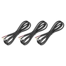 3pcs 5.5mm x 2.1mm Right Angle 90 Degree DC Male Plug Jack to Bare Wire, 1m