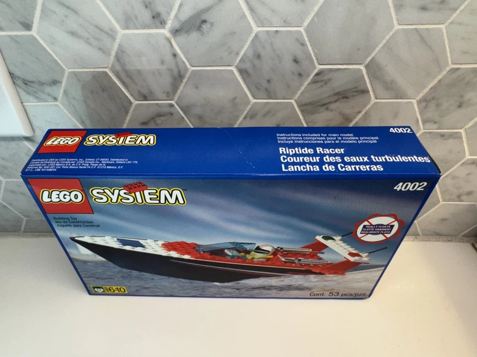 LEGO 4002 Riptide Racer Town Boats 1996 Harbor Speedboat Promo Vintage Sealed - Image 2 of 4