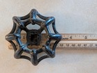 2 BLACK UNIQUE 3D VINTAGE STEAMPUNK CAST IRON WATER VALVE HANDLES RARE KNOBS — photo 5