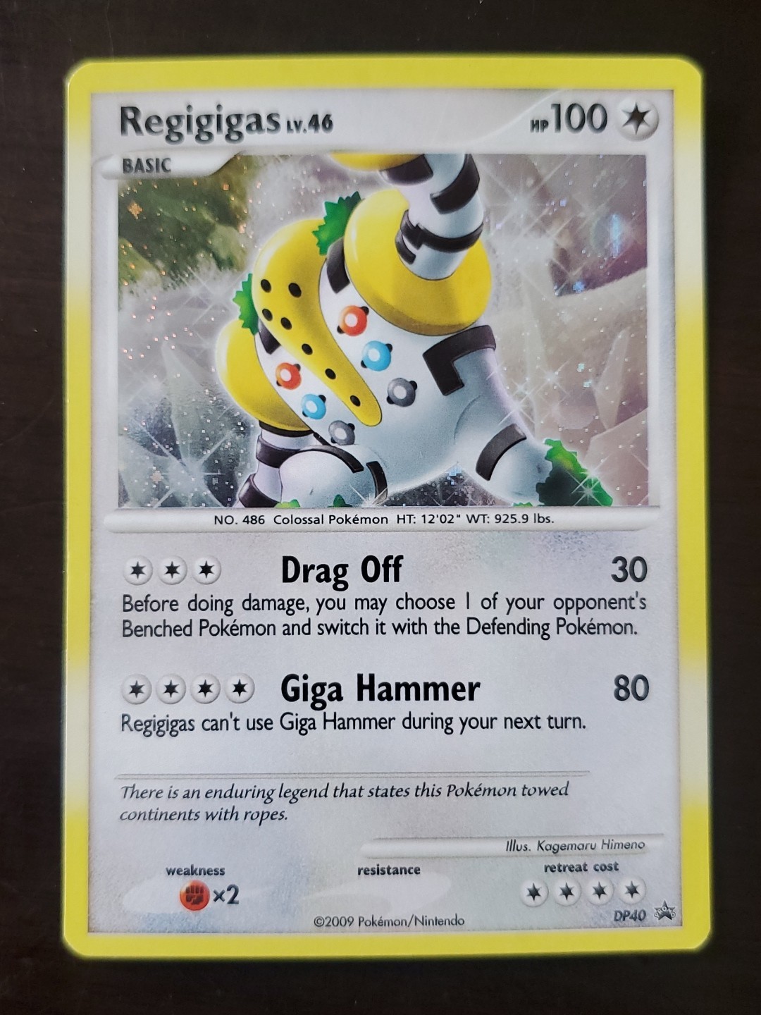 Pokémon Regigigas Black Star Promo DP40 Holo Rare