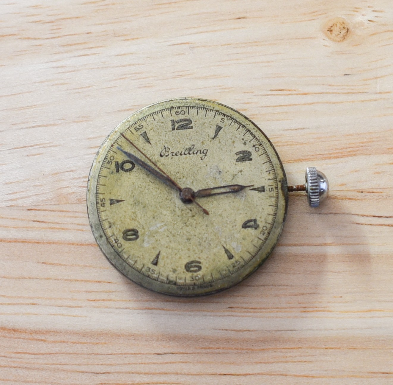 Movement Watch Dial REPAIR Hands BREITLING IS AS Vintage - vintagewatches.pk