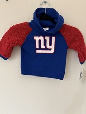 New York Giants NFL Toddler Sherpa Sleeve Hoodie - NWT- Size 18 Months