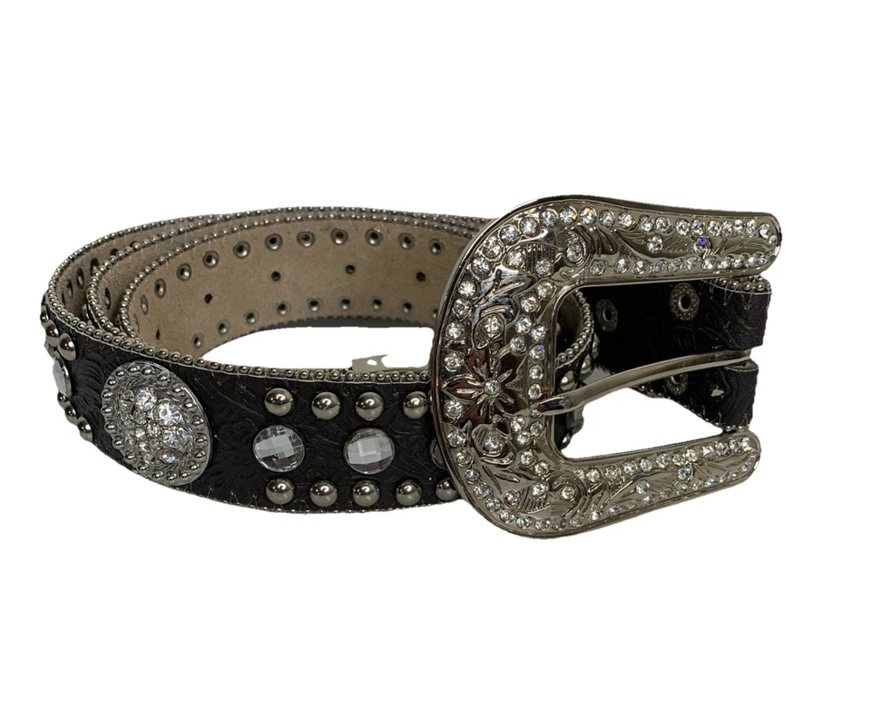 Пояс BLAZIN ROXX размер XL 41 дюйм Concho Bling Western Cowgirl Rockabilly Rodeo - Изображение 2 из 4