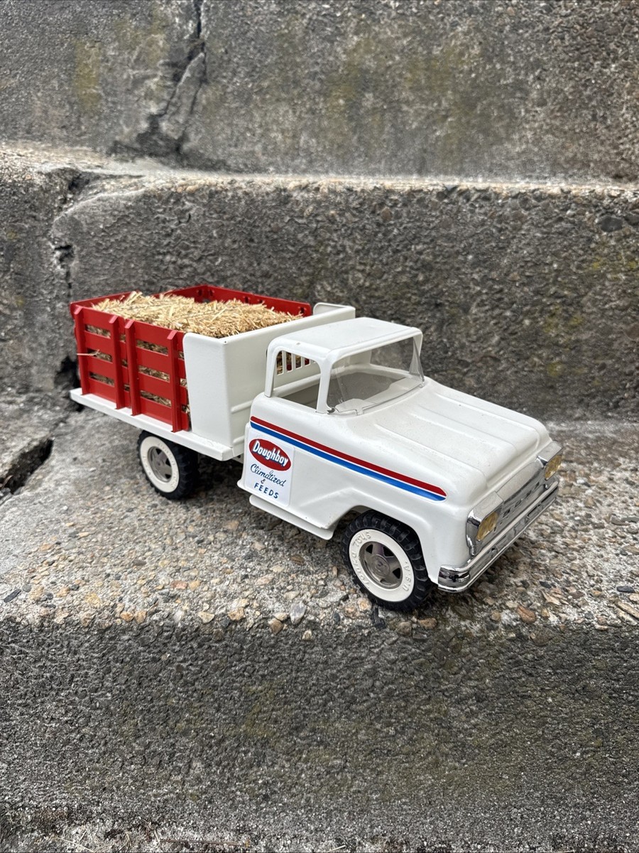 VINTAGE TONKA FARMS White Stake Farm Truck Horse Trailer Doughboy
