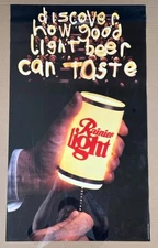 Vintage Rainier Light Beer Promo Advertisement Poster 32” x 19”