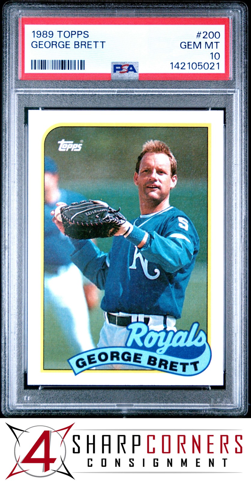 1989 TOPPS #200 GEORGE BRETT ROYALS HOF PSA 10