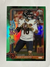 2025 Topps Chrome Football Caleb Williams Future Stars Green Refractor /99 SP