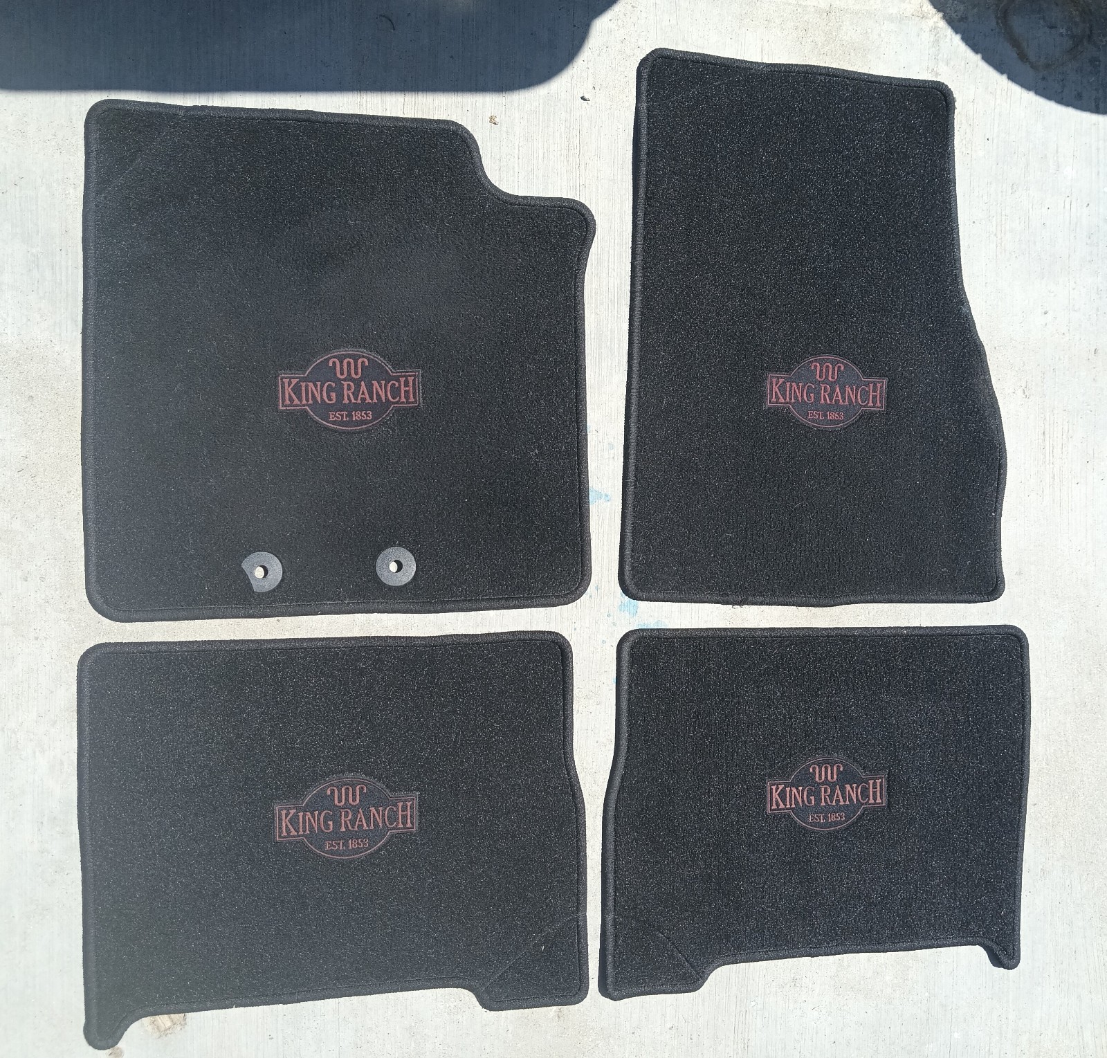 OEM Ford King Ranch Carpet Floor Mats Black set of 4