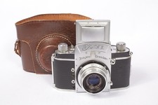 EXA 35mm Film SLR East German 1950s Camera w/ E. Ludwig Meritar 50mm f/2.9 Lens