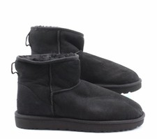 UGG CLASSIC ULTRA MINI II UNISEX BOOTS SHEARLING UK 10.5 EU 43 BLACK RRP £145 AD