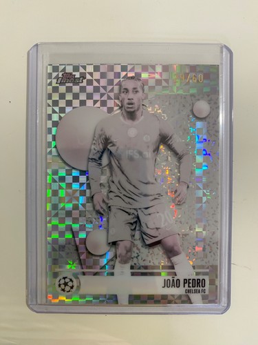 2025-26 Topps Finest UEFA Checker /60 Joao Pedro Chelsea