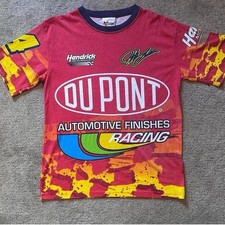 Vtg Y2K Chase Authentics Jeff Gordon Nascar All Over Print AOP T-Shirt Men's L