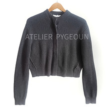 Cárdigan de cachemir estructurado H&M Studio 1299546001 gris oscuro jaspeado talla S,M nuevo con etiquetas