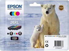 CARTUCCIA EPSON 26XL ORSO POLARE MULTIPACK FORMATO XL 4 COLORI