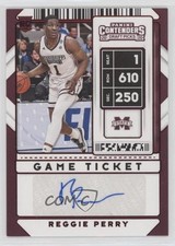 2020 Panini Contenders Draft Picks Sticker Game Ticket Red Reggie Perry Auto 0f6