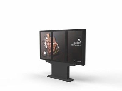Digital-Signage-Stelen - SLIM ART 3er Display Outdoor 55