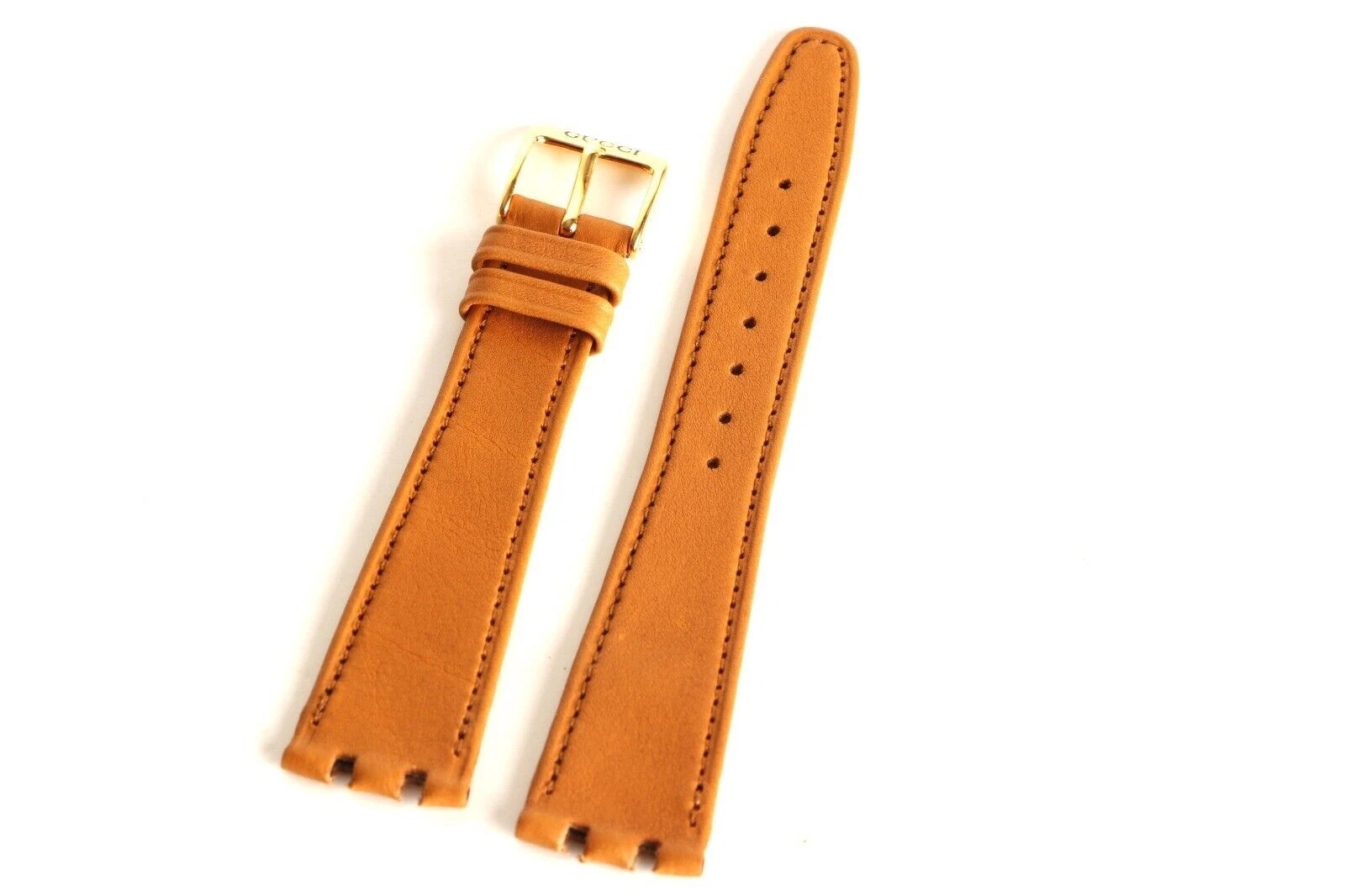 Bracelet cuir Gucci BEIGE 20 MM, avec boucle Gucci d'origine 8 mm.