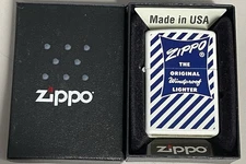 ZIPPO 2016 THE ORIGINAL WINDPROOF LOGO WHITE MATTE LIGHTER UNFIRED IN BOX d463