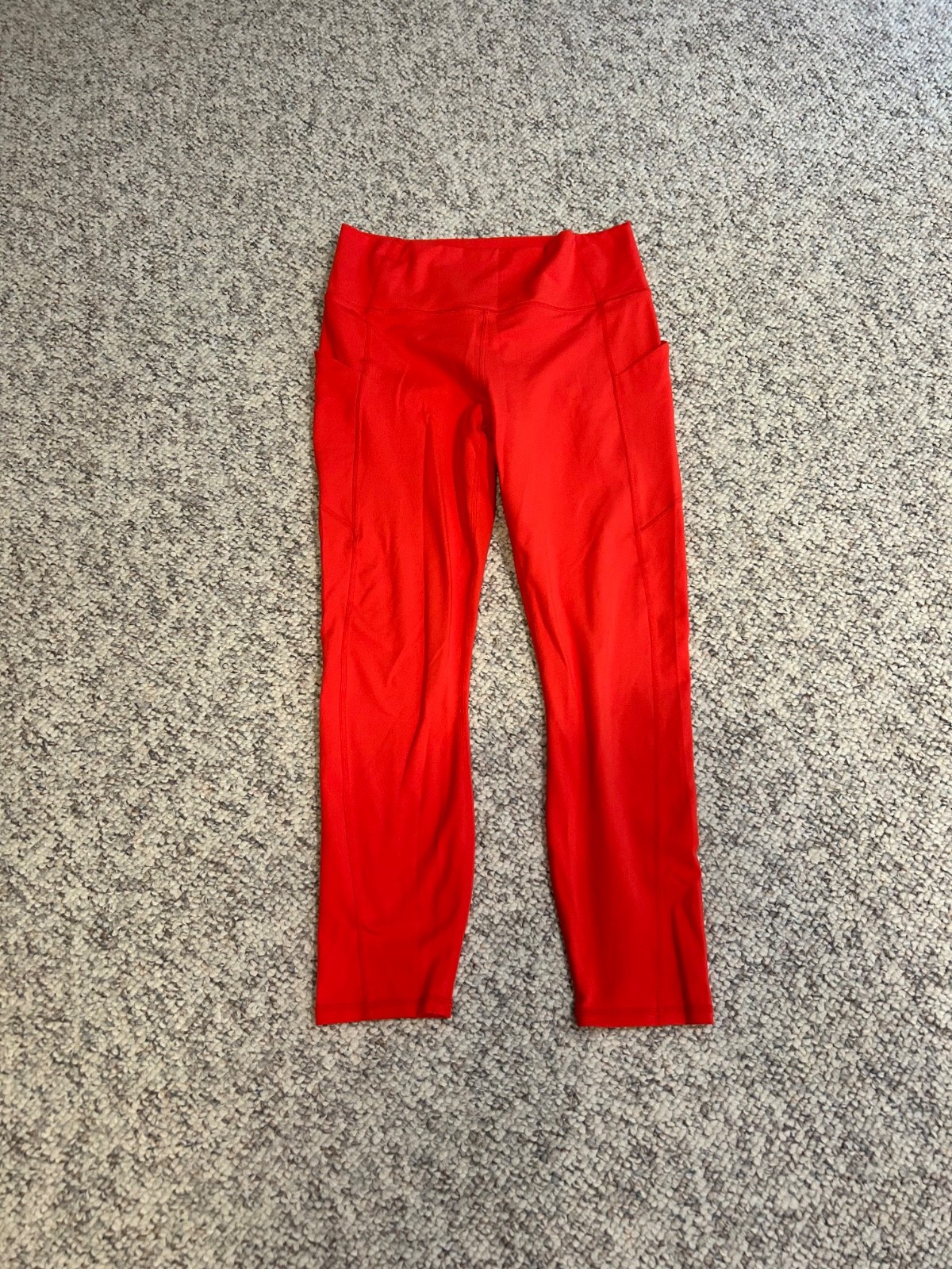 Fabletics Oasis PureLuxe High-Waisted 7/8 Leggings in Red Size M