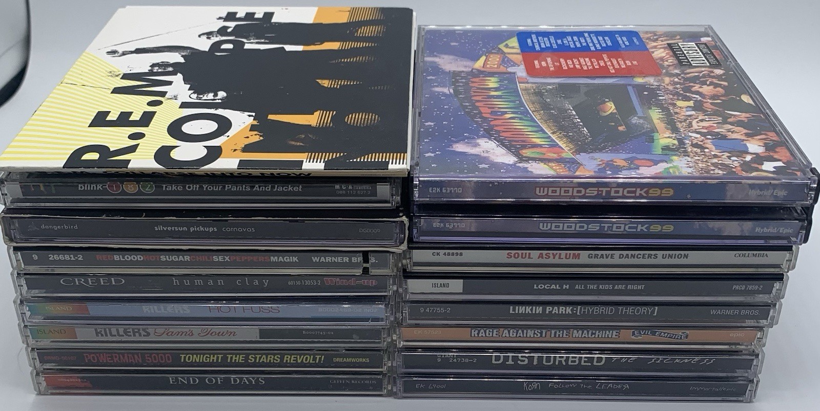 Hard Rock CD Lot Of 16 Linkin Park Rage Against The Machine Disturbed Nu Metal