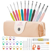 HäKelnadel Set AnfäNger Ergonomisch Soft Grip Nadeln Kit 12 Stk 2,0-8,0Mm