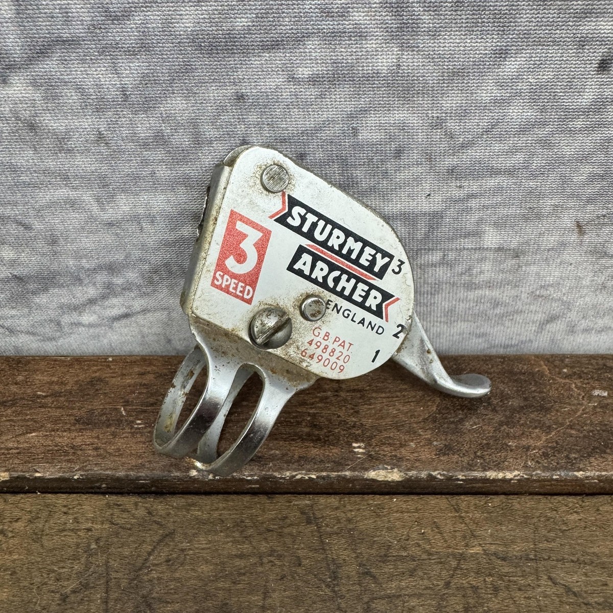 Vintage Sturmey Archer 3 Speed Right Trigger Shifter Clamp On 70s