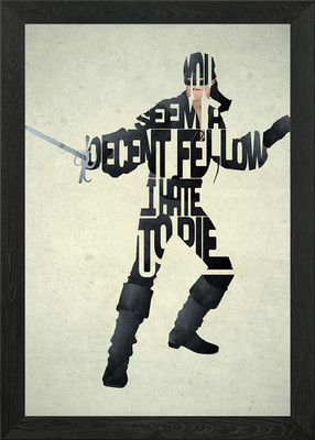Man In Black - The Princess Bride. Framed Wall Art Poster Canvas Print Picture