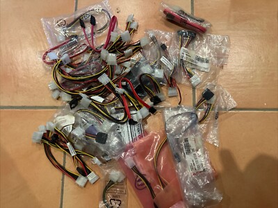 POSTEN - 50 Stück PC Kabel, Y Stromkabel, SATA KAbel etc. Werkstattauflösung