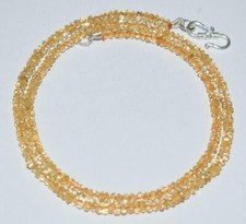 Natural Citrine Rondelle Faceted 5-5.5mm Beads 24"inch 1 Necklace
