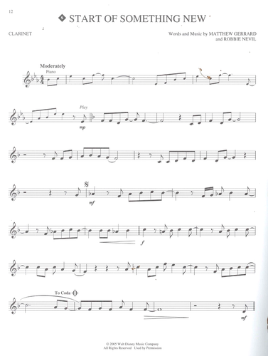 High School Musical Clarinet Songbook w Play Along CD 2005 Disney Breaking Free - Picture 5 of 6