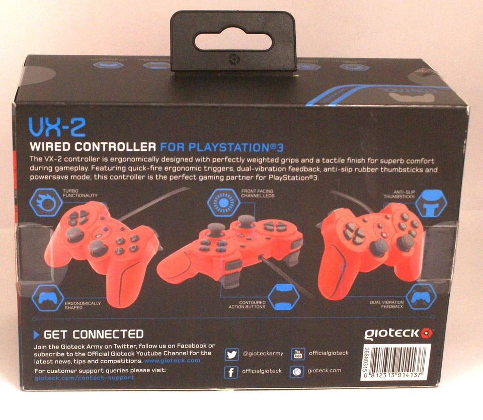 Gioteck VX-2 USB Wired Playstation 3 PC Controller Gamepad Joystick - Image 2 of 2