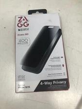 ZAGG InvisibleShield Glass Privacy 360 iPhone 16/15 Screen Protector 4-Way