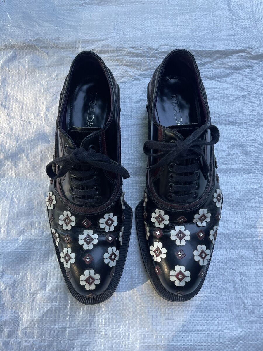 Prada Oxford Brogue Flower Shoes Size 36.5 | eBay Prada Oxford Brogue Flower Shoes Size 36.5 | eBay
