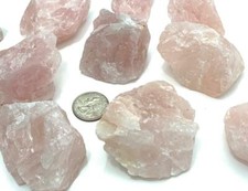 1 LARGE 2"-2 1/2" NATURAL ROUGH CUT ROSE QUARTZ MINERAL STONE CRYSTAL rk29 pink