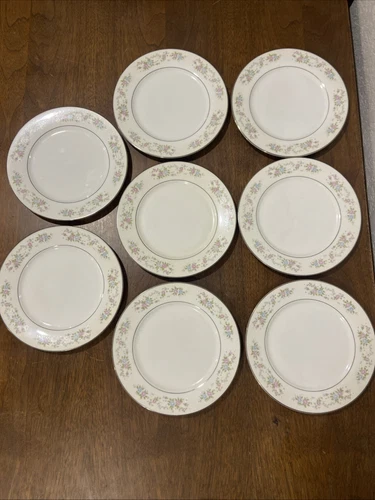 Set Of 8 Sango Majesty Salad Small Plates 7.5” Cannes #8078 Pattern China EUC