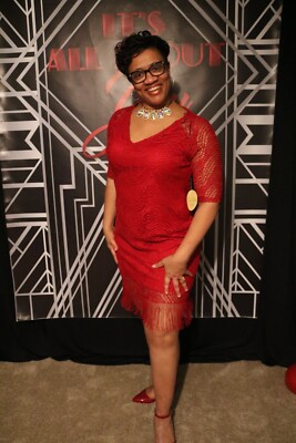 Emma & Michele Women shimmery red dress Size S