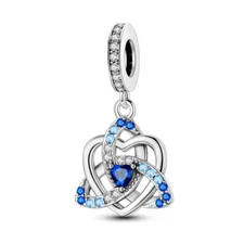 MULA Original Love Knot DIY Charm AAA CZ Fit Lady Bracelet 925 Silver Plated
